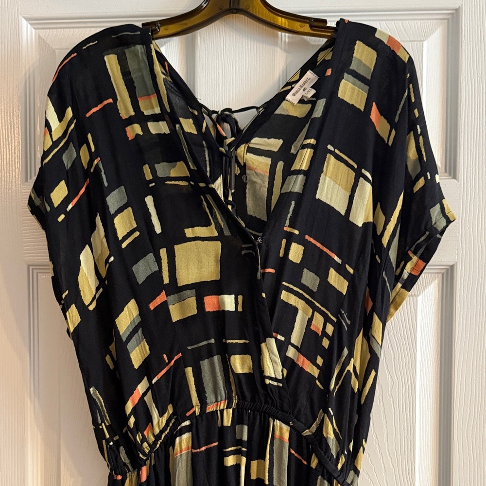 Cost Plus World Market Black and Yellow Jumpsuit